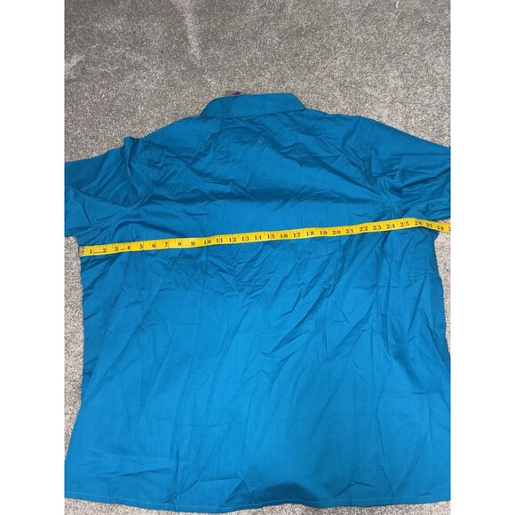 NEW Vintage Disney Plus Mickey & Pluto Embroidered Button Up 1X Blue Cotton - Picture 7 of 8